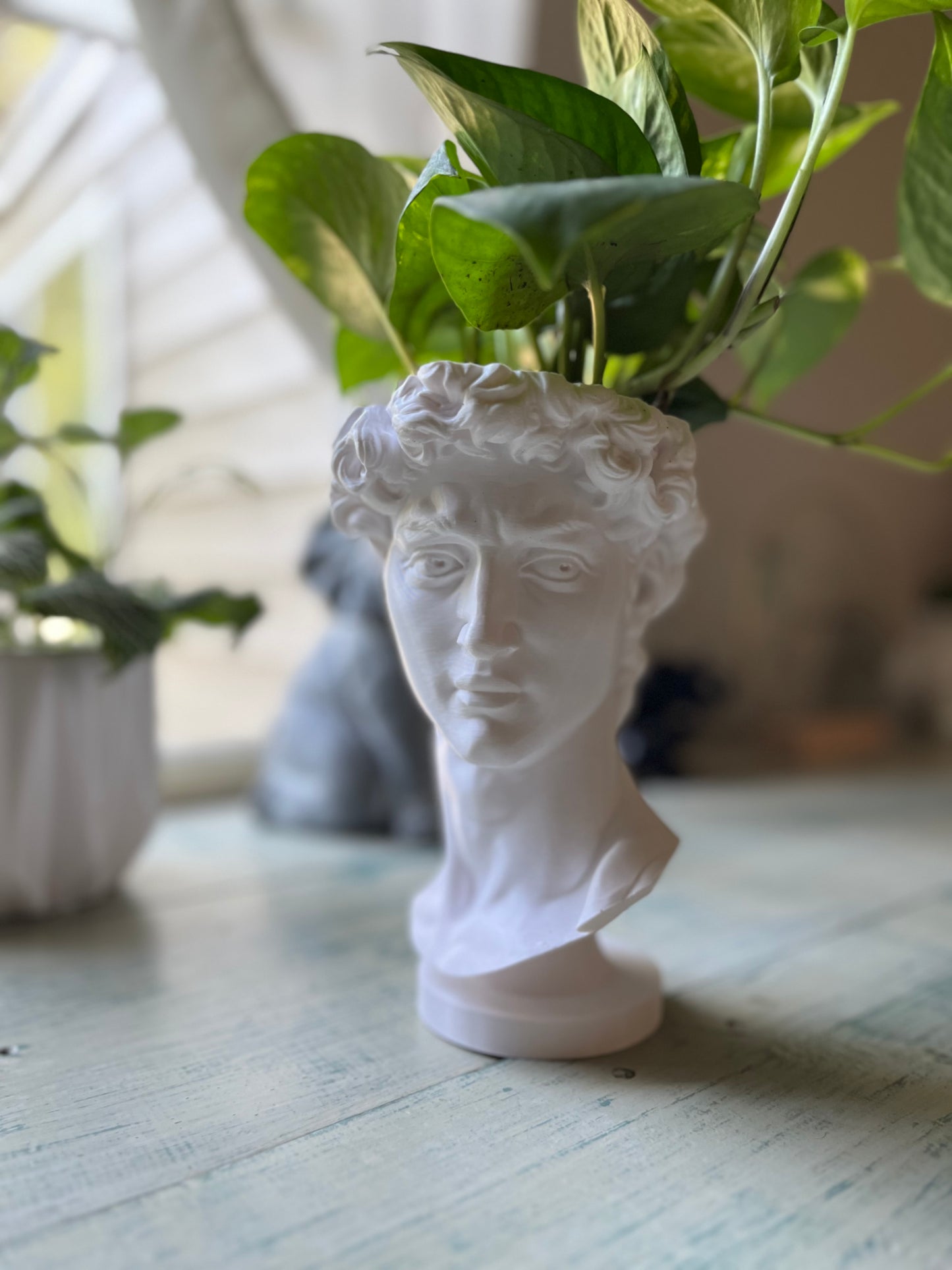 Statue of David plant pot