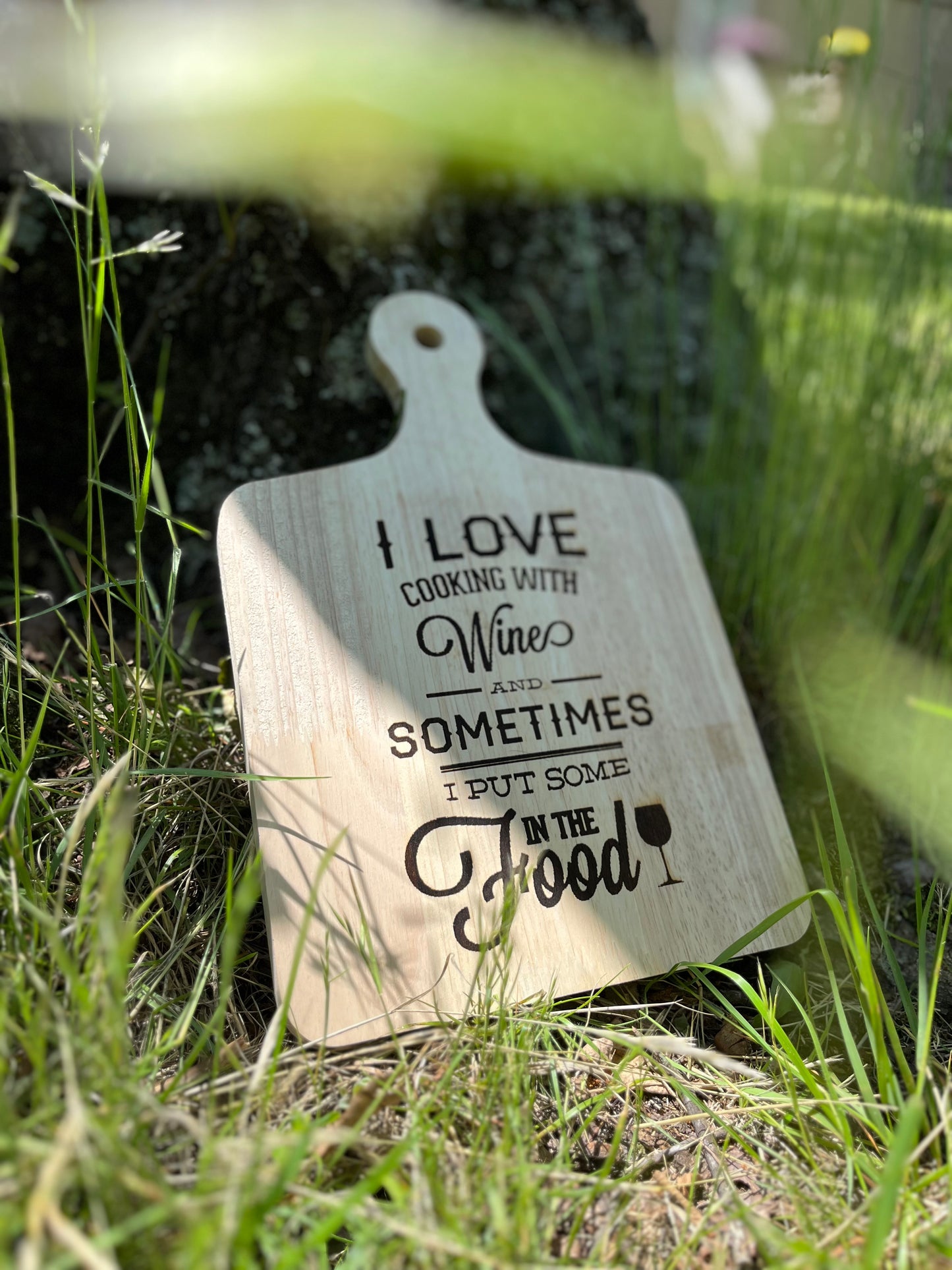 I love cooking with wine cutting board(decor only)