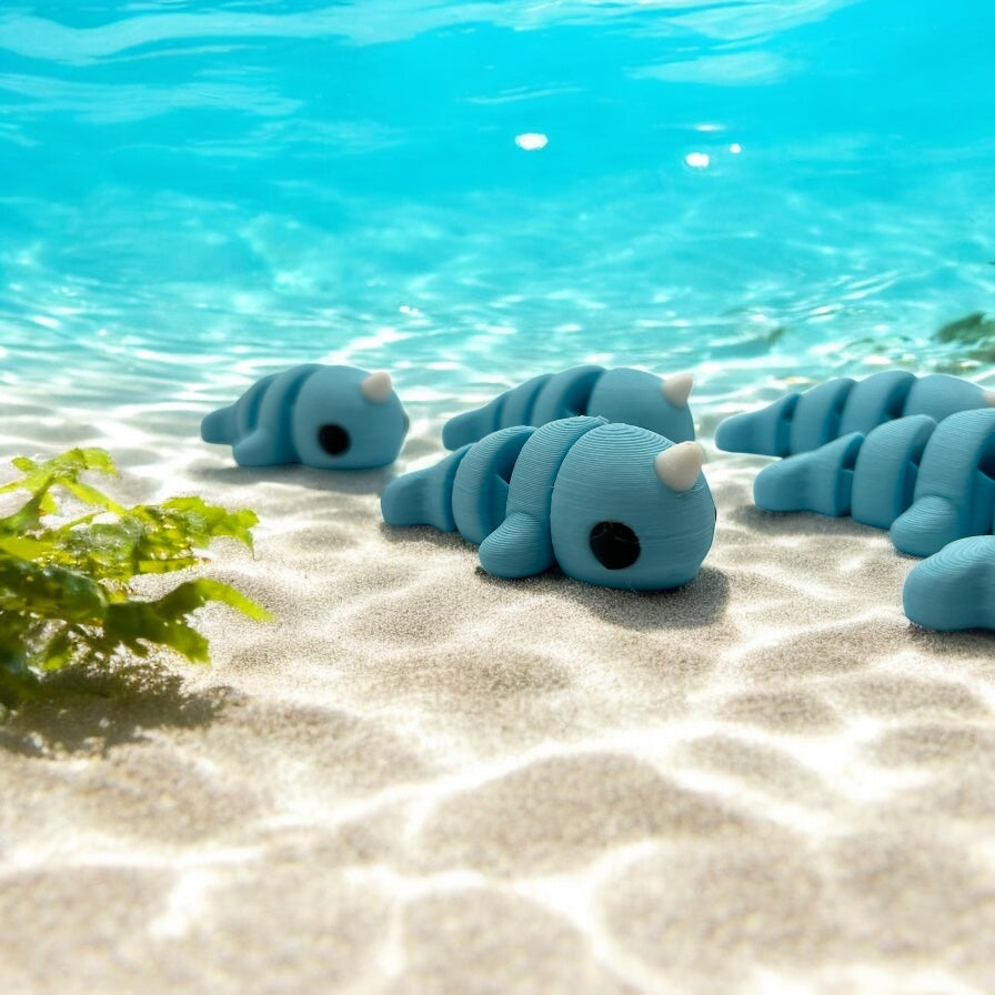Mini narwhal fidget flexi