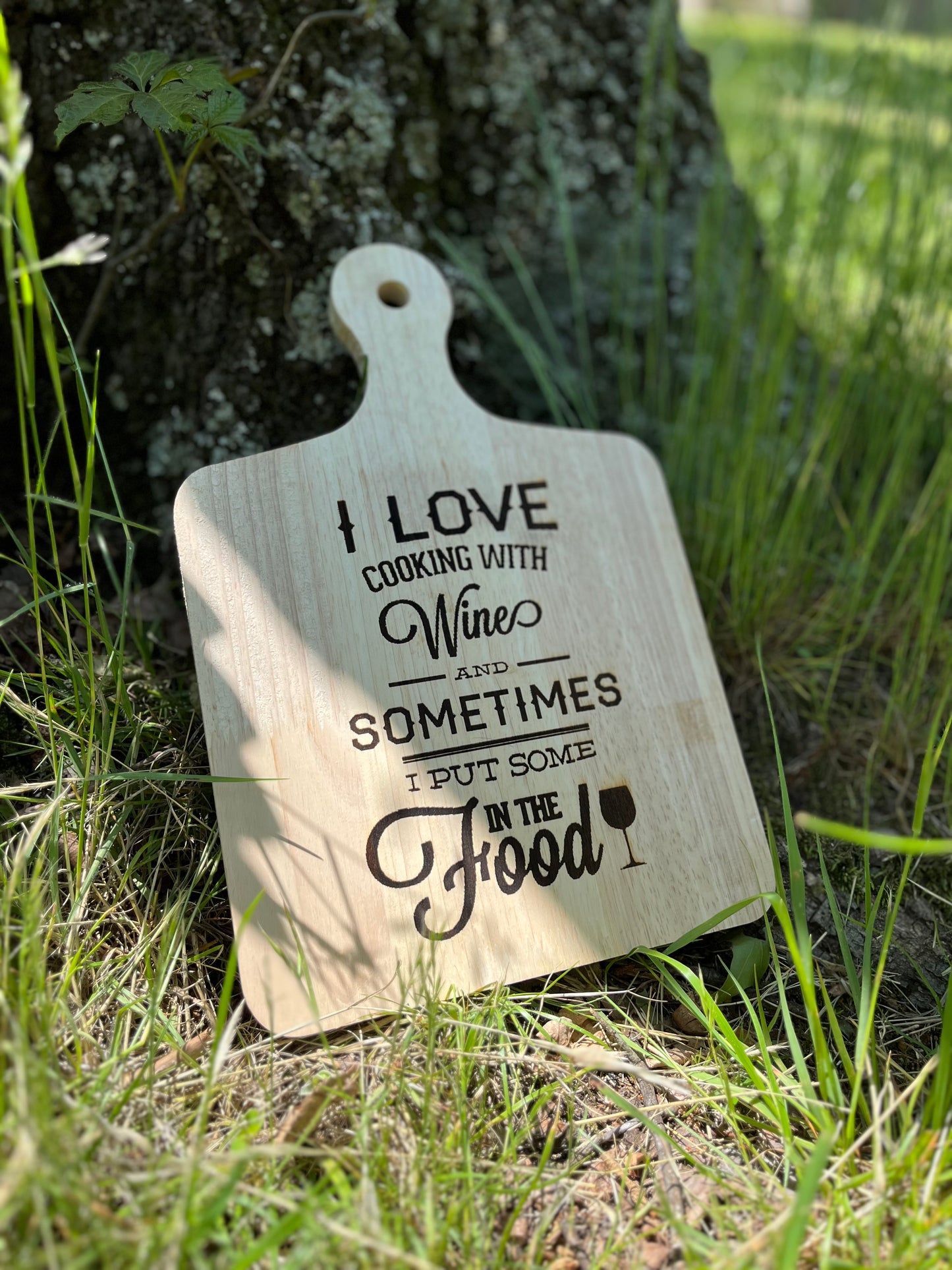 I love cooking with wine cutting board(decor only)