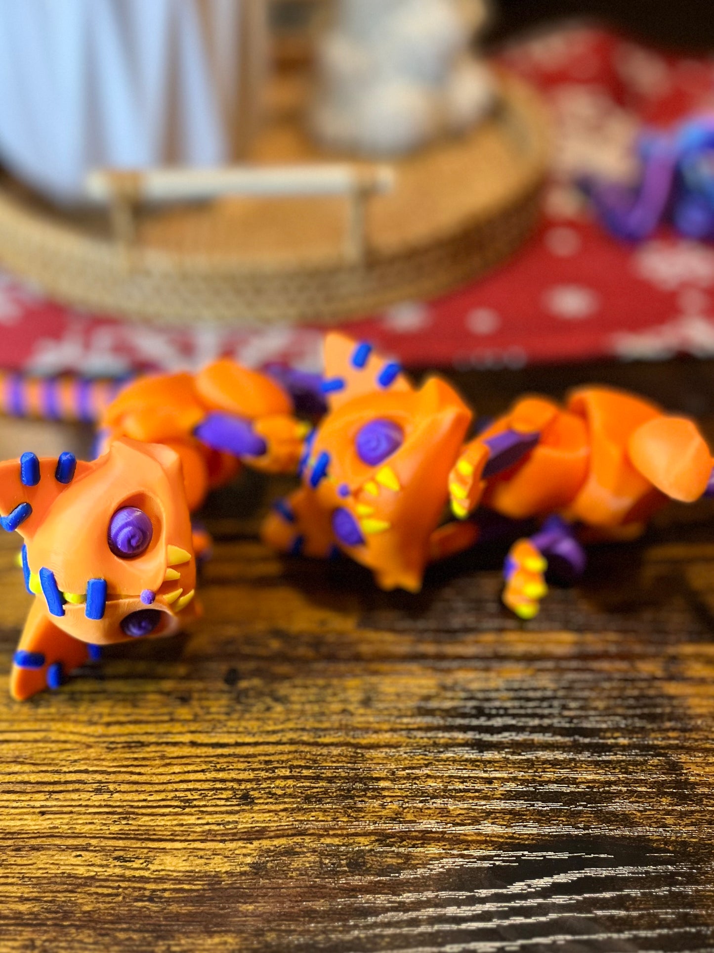 Articulated stuffed cat fidget/flexi